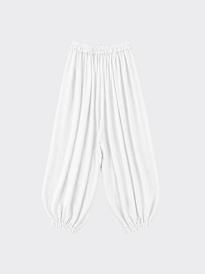 Super volume harem pants white
