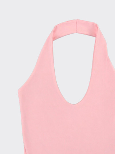 Halter crop top Pink
