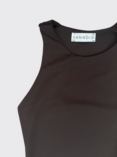 Wide-strap bodysuit Brown