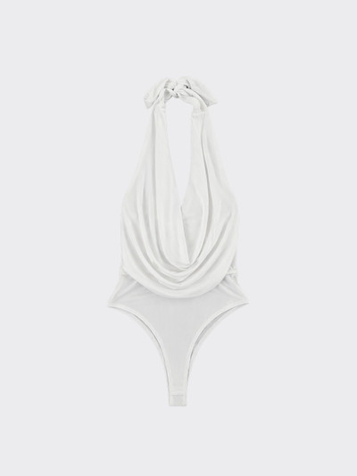 White halter bodysuit