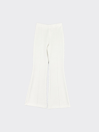 Flared pant with seams white