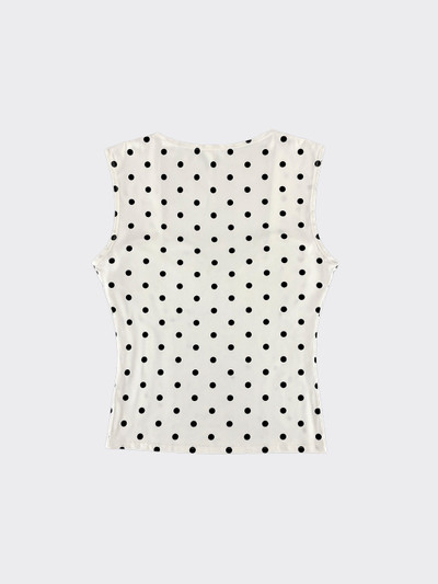 Polka dots corset top white