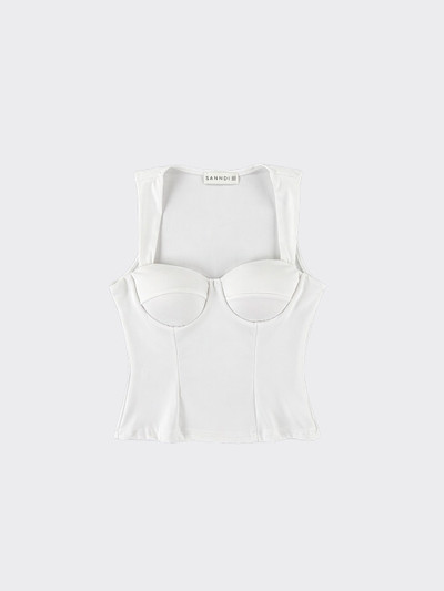 Tank corset top white