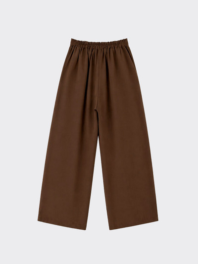 Flowy pleated trousers with pockets Brown