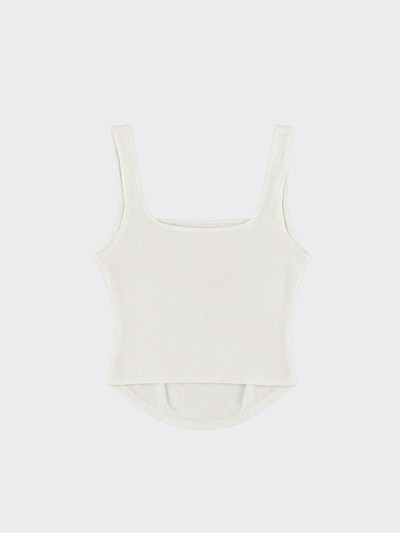 Draped tank top white