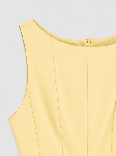 Structured Peplum Top Yellow