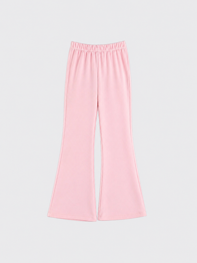Flared pant with seams pink