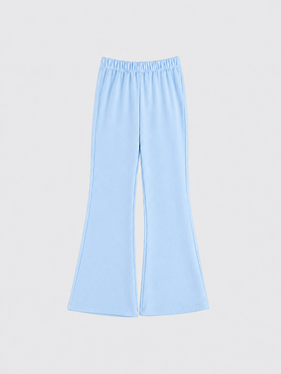Flared pant with seams light blue