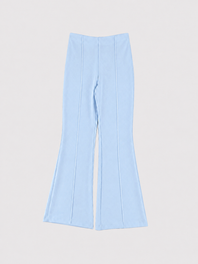 Flared pant with seams light blue