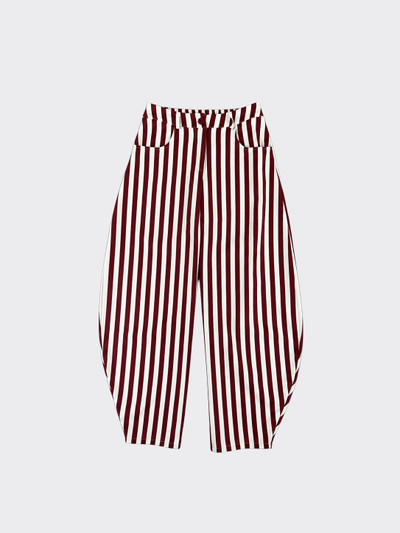Red striped balloon pants