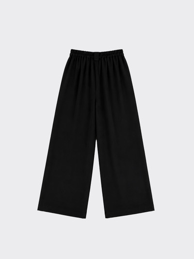 Flowy pleated trousers linen effect black