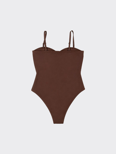 Corset bodysuit brown