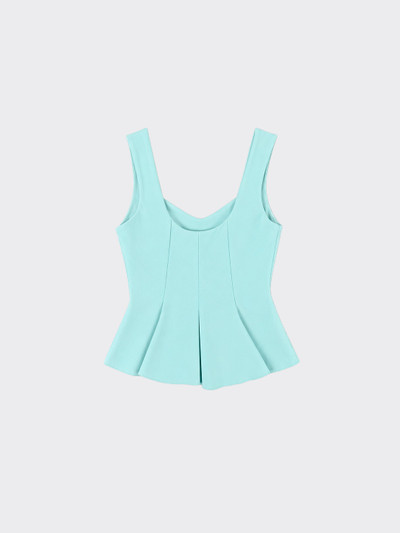Structured peplum top turquoise