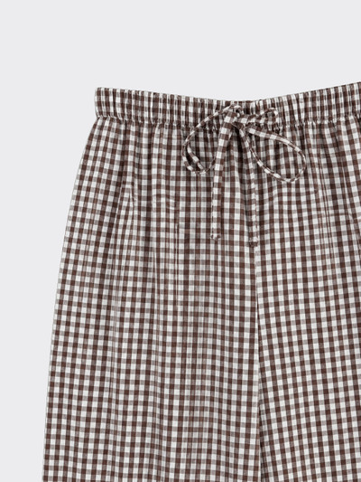 Gingham harem pants brown