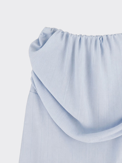 Bandeau top with ruching light blue