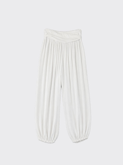 Harem pants with gathered waistband