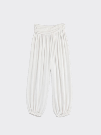 Harem pants with gathered waistband