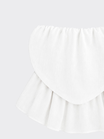 Balloon bustier top white