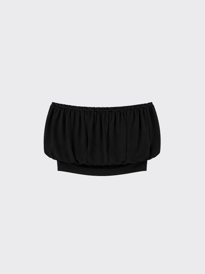 Cropped ballon top black