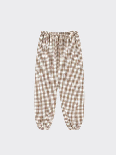 Gingham harem pants taupe