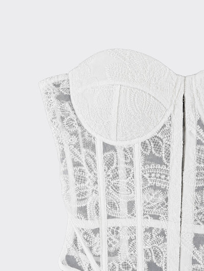 Crochet bandage corset top white