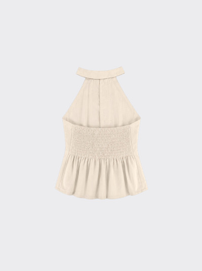 Halter qipao top beige