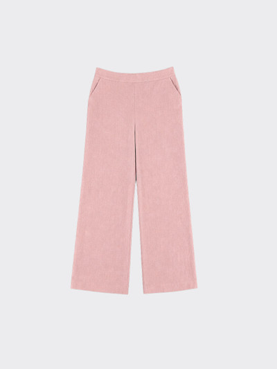 Wide leg linen pants with elastic at back pink