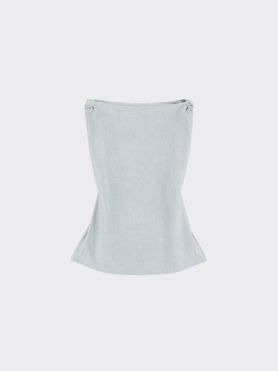 Tank top with knot detail fitted at the back blue