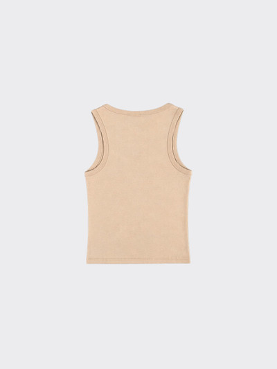 Tank top with stud details beige