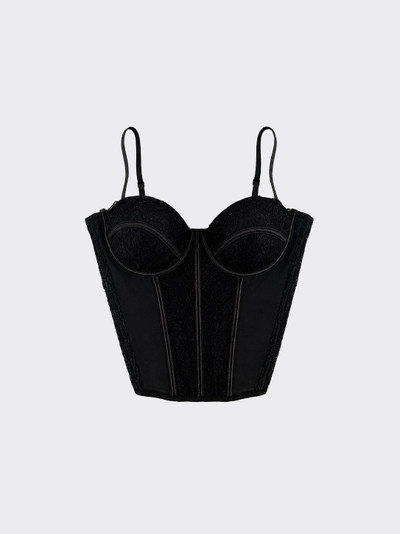 Lace corset top black
