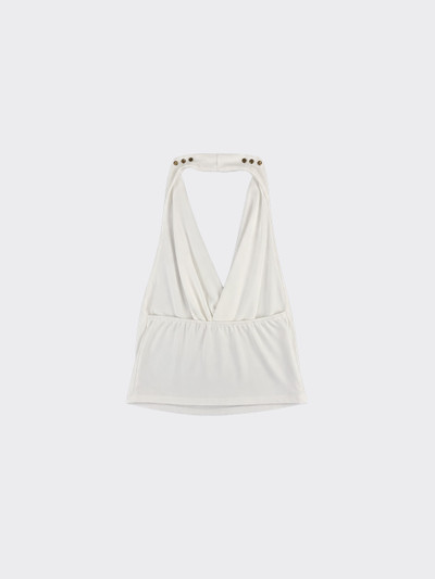 Halter top with studs white