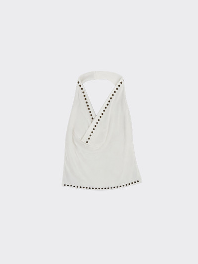 Halter top with studs white
