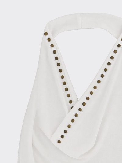 Halter top with studs white