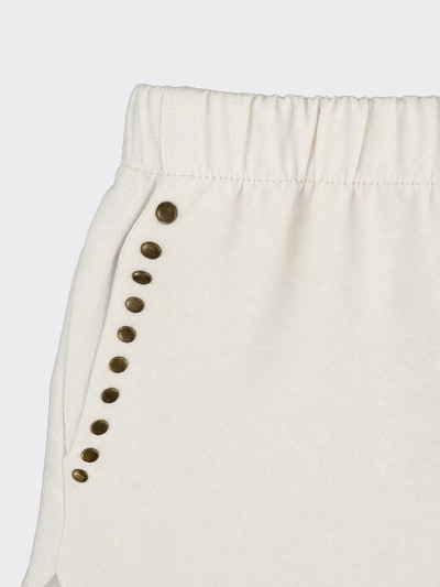 Micro shorts with studs on the sides white