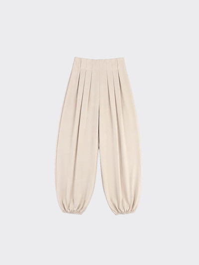 Pleated harem pants beige