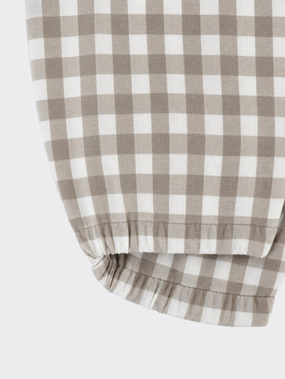 Fluid Gingham harem pants taupe