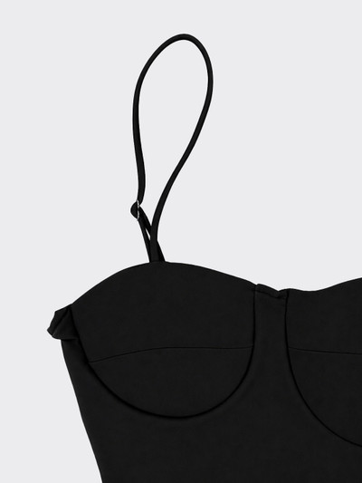 Corset body with sweetheart neckline black