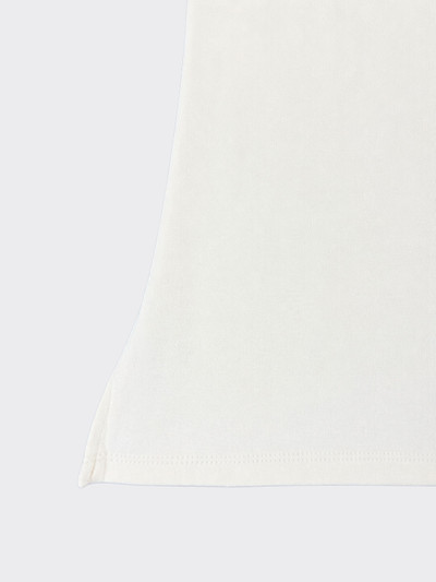 Gathered-side bandeau top with pointed hem white