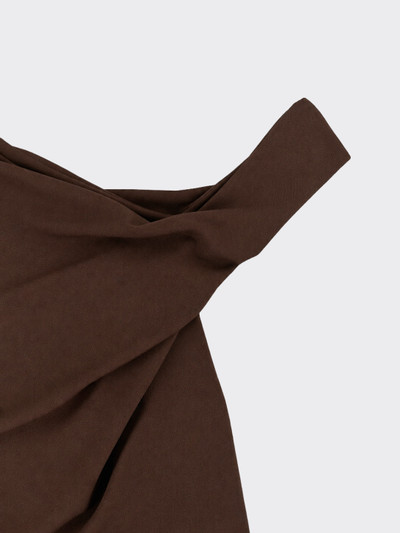 Ruched tank top brown
