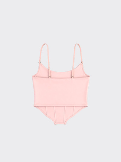 Stretch corset tank top pink