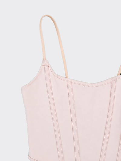 Stretch corset tank top pink