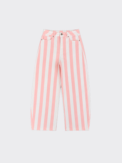 Pink striped balloon jeans