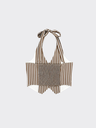 Striped brown vest