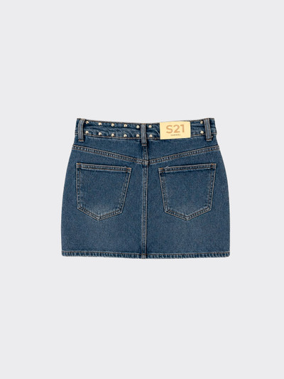 S21 Denim skirt with studs