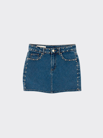 S21 Denim skirt with studs