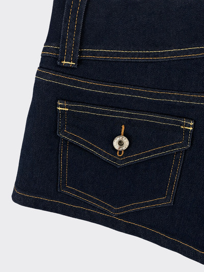 S21 Dark denim mini shorts