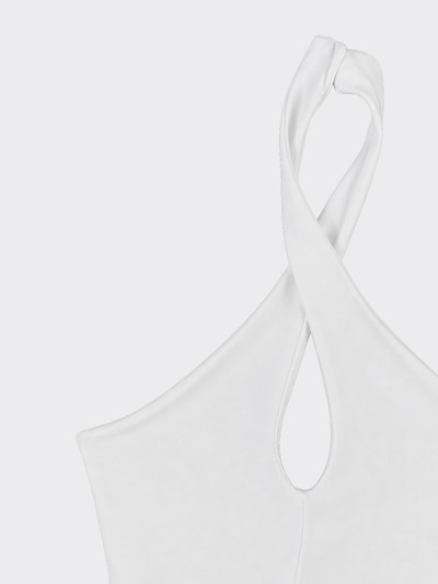 Crisscross halter top white