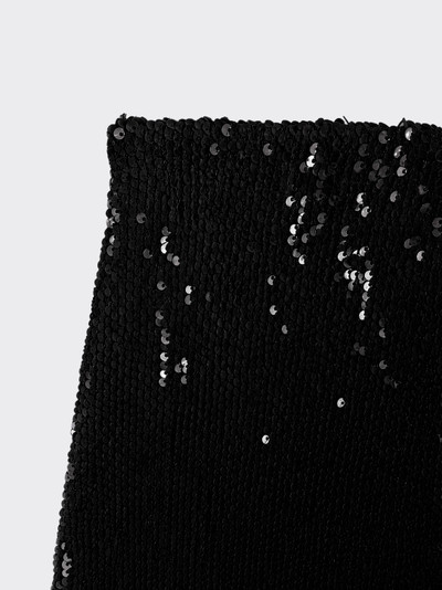 Black sequined mini shorts