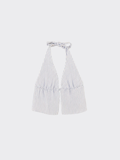 Striped halter top blue