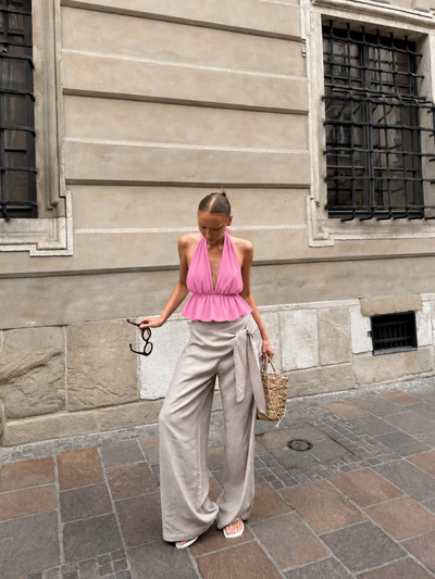 Pink halter top